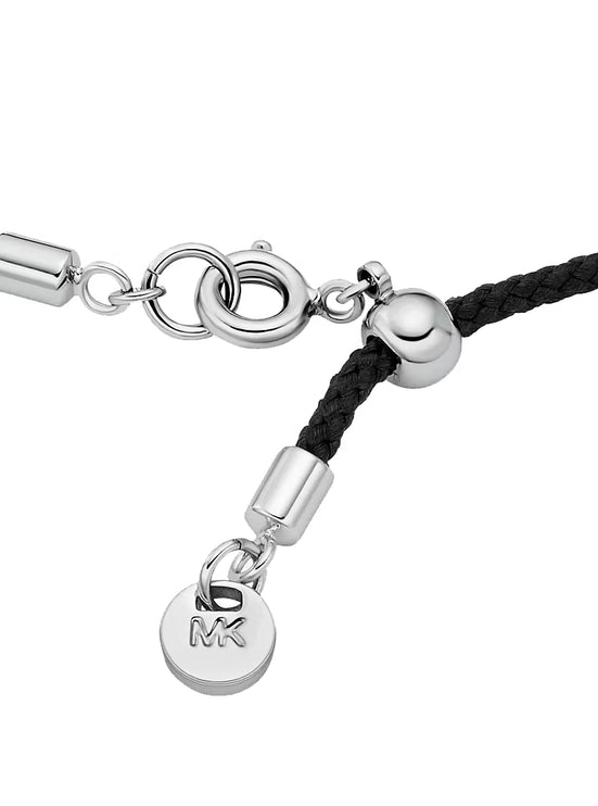 Michael Kors Women's Pavé Logo Corded Bracelet Black