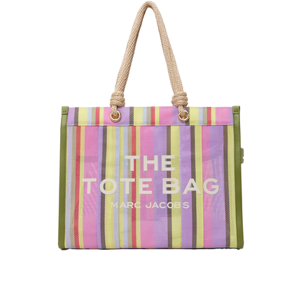 Marc Jacobs Women's The Stripe Mesh Large Tote Bag Purple Multi