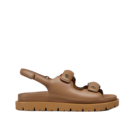 Michael Kors Women's Holland Sandal Luggage/Gold