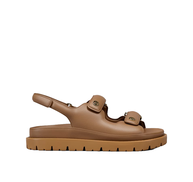 Michael Kors Women's Holland Sandal Luggage/Gold