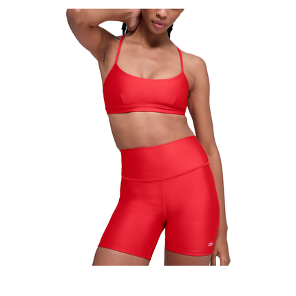 alo Women's Airlift Intrigue Bra Bright Red