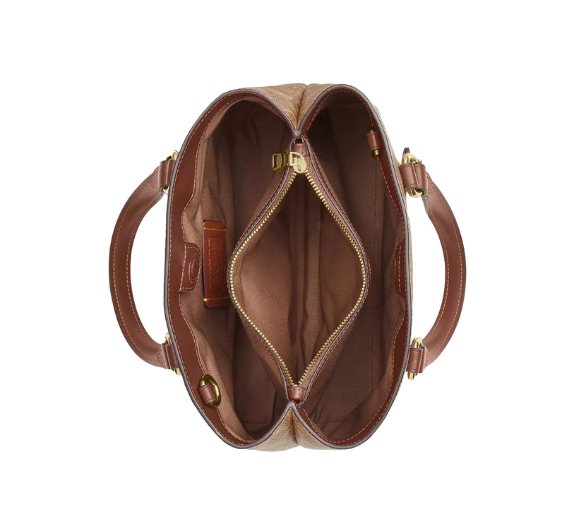 Coach Women's Station Carryall Bag In Signature Canvas Gold/Tan/Brown