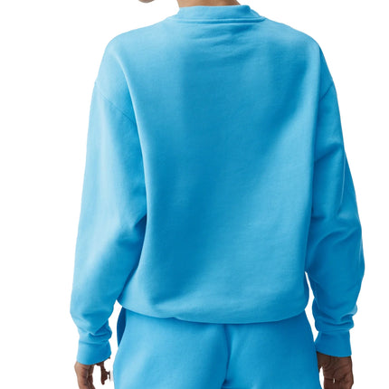 alo Women's Accolade Crew Neck Pullover Azure Blue