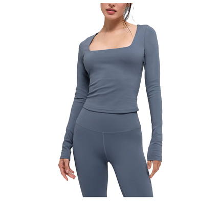 alo Women's Softsculpt Precision Long Sleeve Bluestone