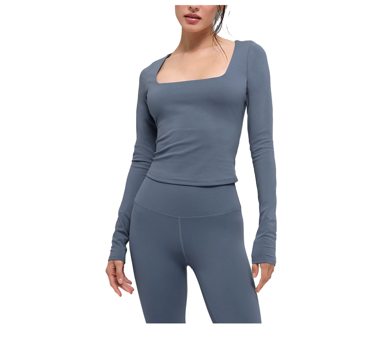 alo Women's Softsculpt Precision Long Sleeve Bluestone