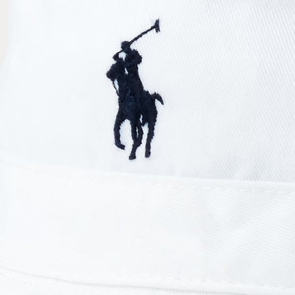Polo Ralph Lauren Unisex Cotton Chino Bucket Hat White