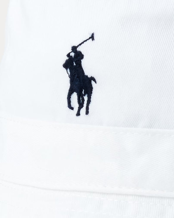 Polo Ralph Lauren Unisex Cotton Chino Bucket Hat White