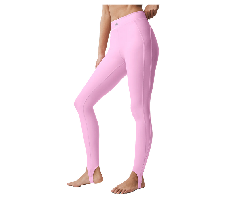 alo Women's Airlift High-Waist Love Language Stirrup Legging Candy Heart Pink