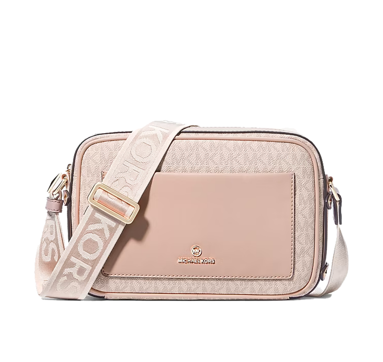 Michael Kors Women's Maeve Large Signature Crossbody Bag Ballet/Gold