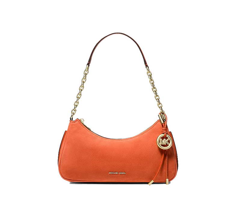 Michael Kors Women's Nolita Medium Nubuck Chain Pochette Mimosa/Gold