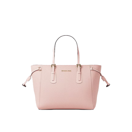 Michael Kors Women's Voyager Extra-Small Saffiano Leather Convertible Crossbody Bag Powder Blush/Gold