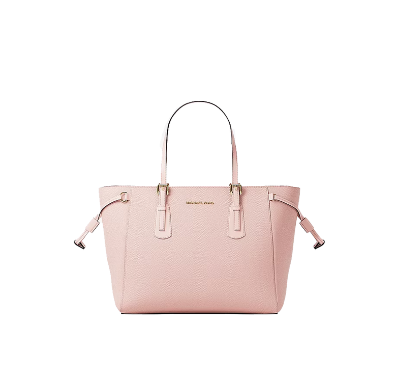 Michael Kors Women's Voyager Extra-Small Saffiano Leather Convertible Crossbody Bag Powder Blush/Gold