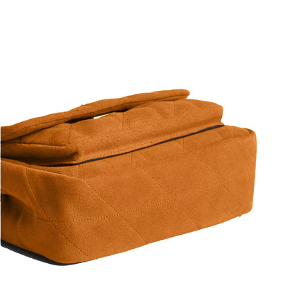 Coach Women's Elodie Crossbody Bag 18 With Quilting  Suede/Gold/Marigold