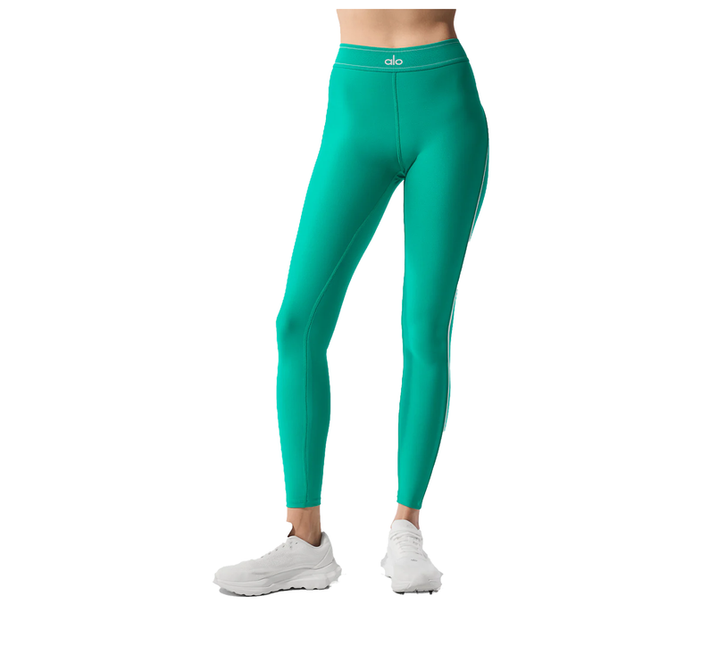 alo Women's Airlift High-Waist Suit Up Legging Spruce Green/White
