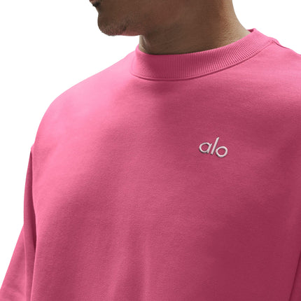 alo Men's Accolade Crew Neck Pullover Paradise Pink