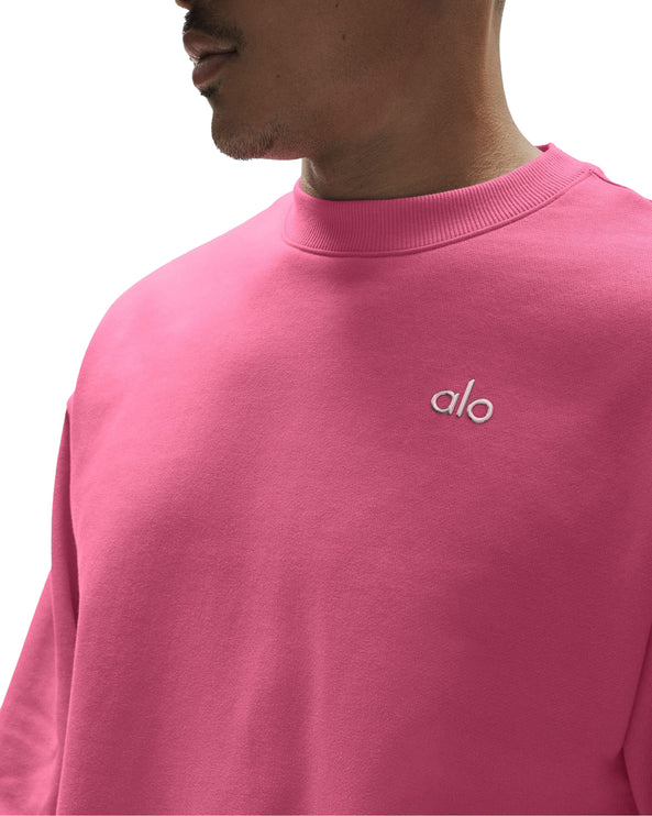 alo Men's Accolade Crew Neck Pullover Paradise Pink