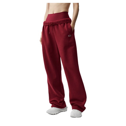 alo Women's Accolade Straight Leg Sweatpant Summer Romance Red