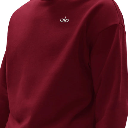 alo Men's Accolade Crew Neck Pullover Summer Romance Red