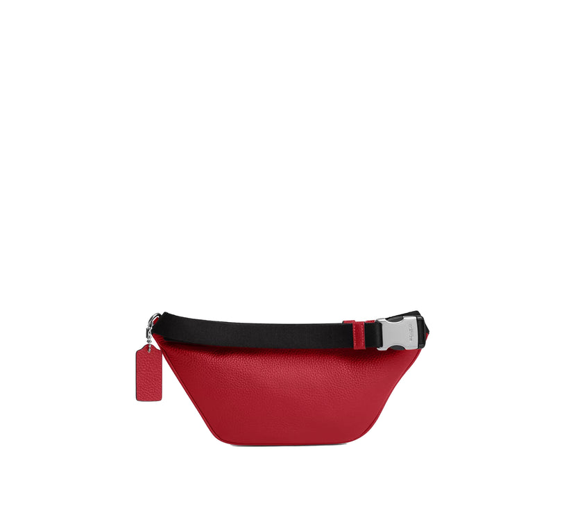 Coach Unisex Travis Belt Bag 30 Silver/Poppy