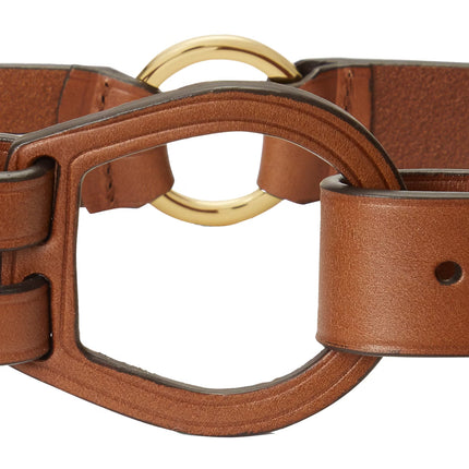Polo Ralph Lauren Women's Tri-Strap Leather Belt Cuoio