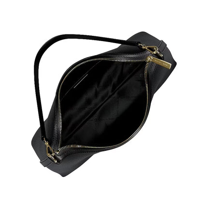 Michael Kors Women's Sammy Medium Pebbled Leather Convertible Shoulder Bag Black/Gold