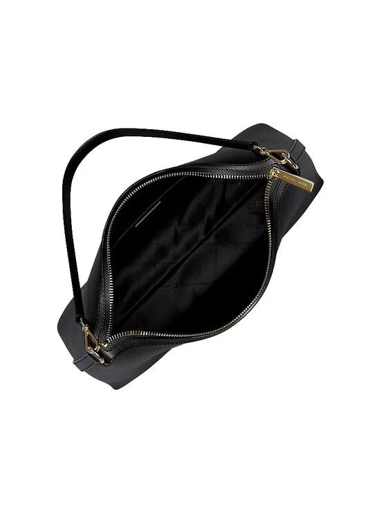 Michael Kors Women's Sammy Medium Pebbled Leather Convertible Shoulder Bag Black/Gold