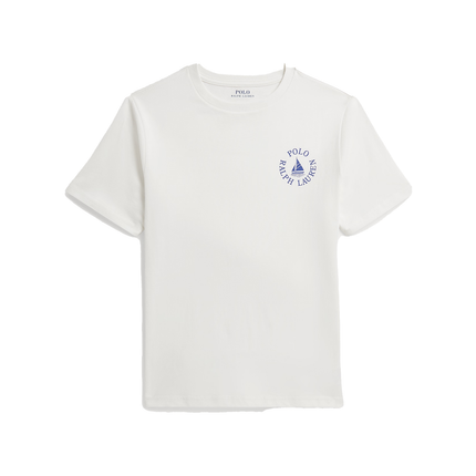 Polo Ralph Lauren Boy's Logo Cotton Jersey Tee Deckwash White