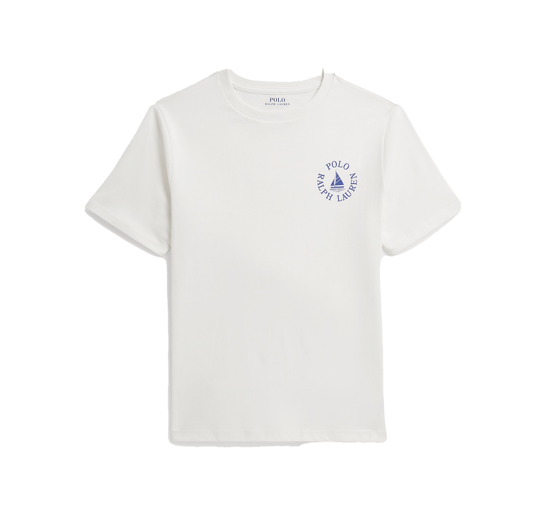 Polo Ralph Lauren Boy's Logo Cotton Jersey Tee Deckwash White