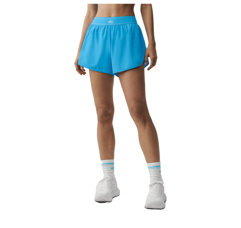 alo Women's Match Point Short Azure Blue