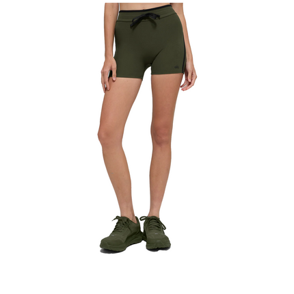 alo Women's 4" Airbrush High-Waist Race Pace Short Green Olive/Black