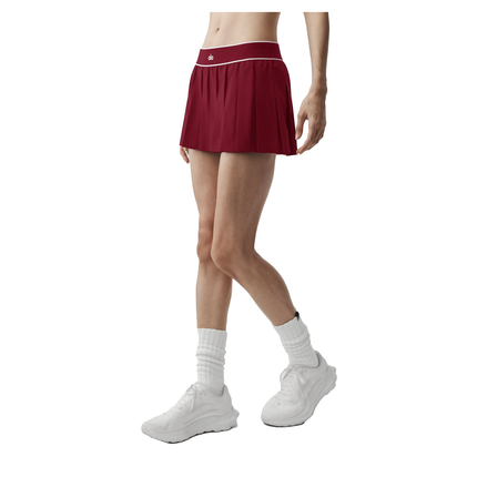 alo Women's Low-Rise Amp It Up Tennis Skirt Summer Romance Red