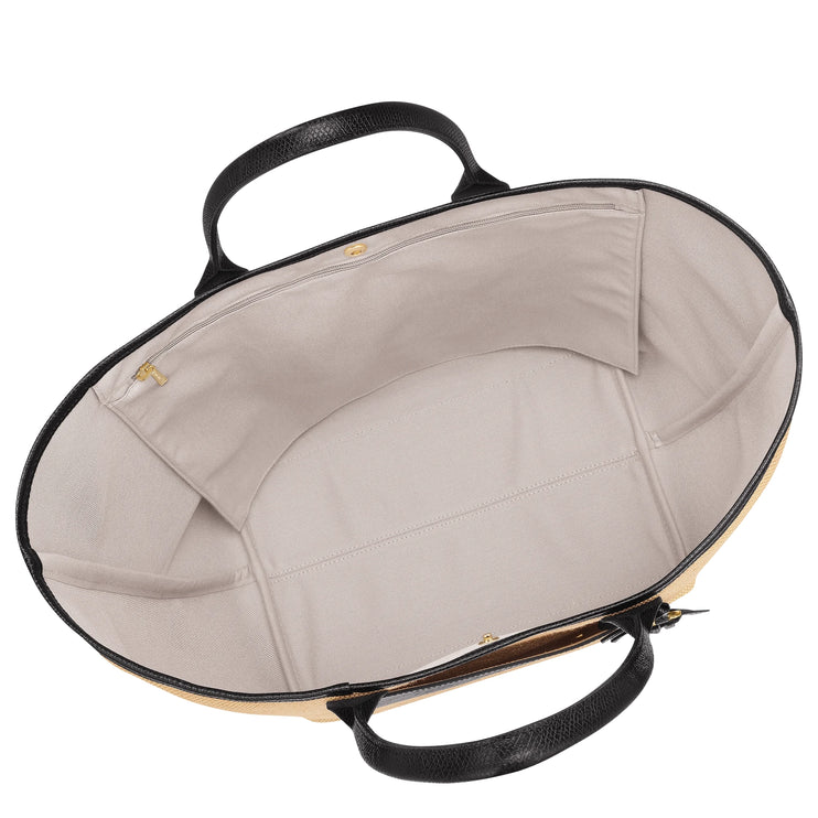 Longchamp Women's Le Pliage Collection L Basket Bag Canvas Black