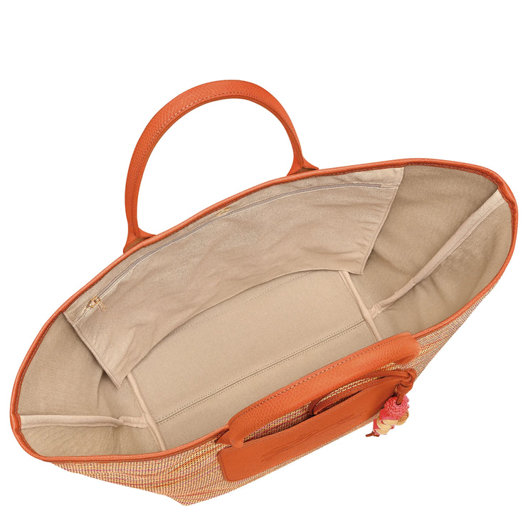 Longchamp Women's Le Pliage Collection L Basket Bag Canvas Rainbow