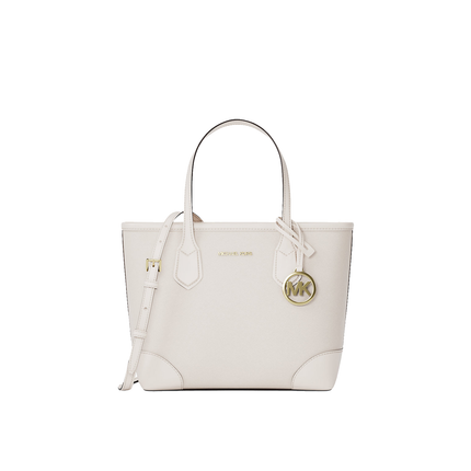 Michael Kors Women's Eva Extra-Small Leather Convertible Tote Bag Light Cream/Gold