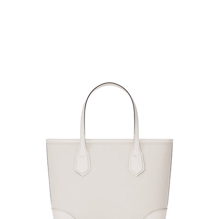 Michael Kors Women's Eva Extra-Small Leather Convertible Tote Bag Light Cream/Gold