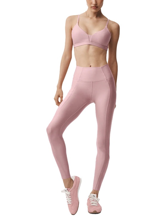 alo Women's Airlift Fine Line Bra Vintage Pink