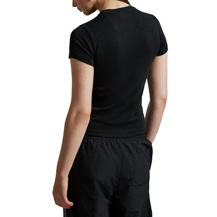 Polo Ralph Lauren Women's Pink Pony Cotton Crewneck Tee Polo Black