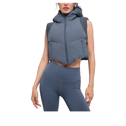 alo Women's Fast Lane Puffer Vest Bluestone