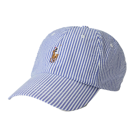 Polo Ralph Lauren Unisex Seersucker Ball Cap Cruise Royal Seersucker