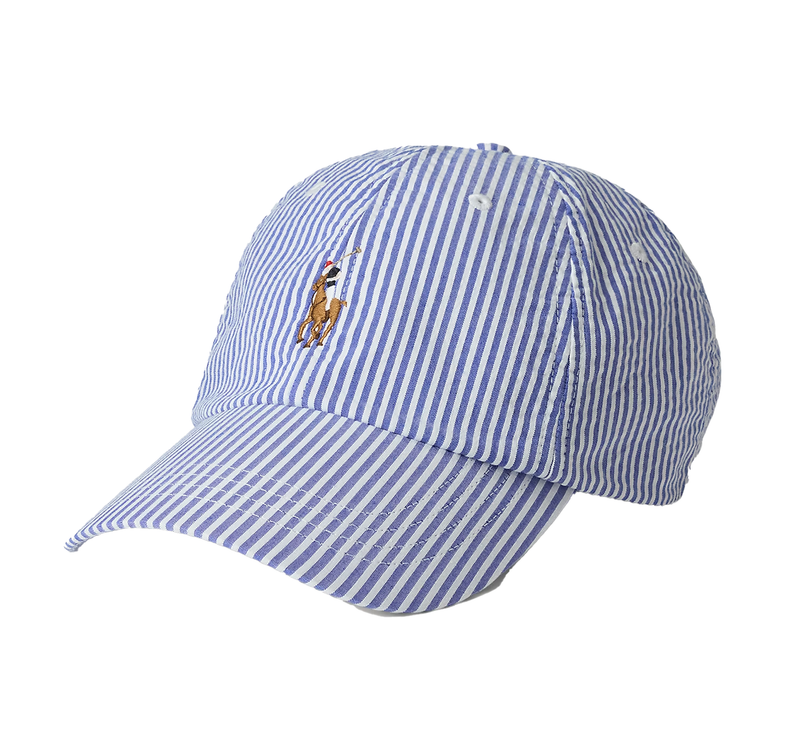 Polo Ralph Lauren Unisex Seersucker Ball Cap Cruise Royal Seersucker