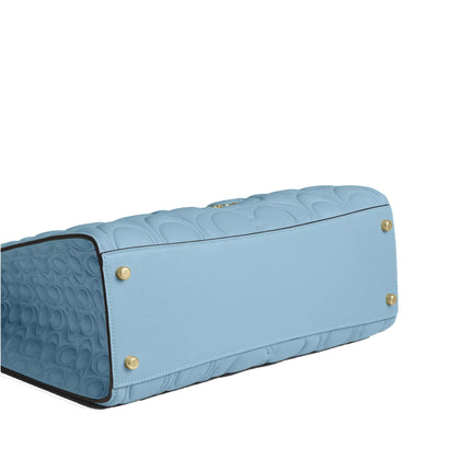Coach Women's Maggie Tote Bag In Signature Leather Gold/Azure