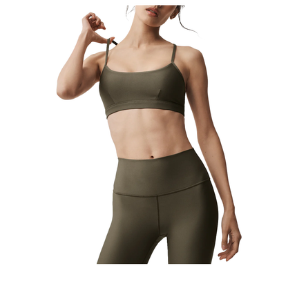 alo Women's Airlift Intrigue Bra Olive Tree