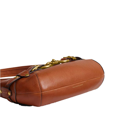 Coach Women's Belted Ergo Shoulder Bag 26 Brass/Amber Brown
