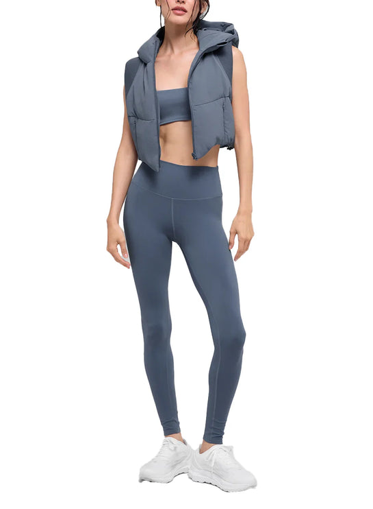 alo Women's Fast Lane Puffer Vest Bluestone