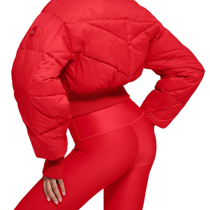 alo Women's Cropped Atmosphere Puffer Bright Red