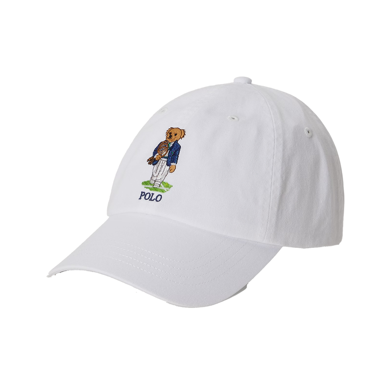 Polo Ralph Lauren Unisex Wimbledon Polo Bear Twill Cap White