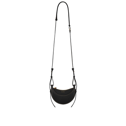 Polène Women's Numéro Dix Micro Black with Ecru Stitching