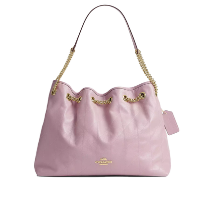 Coach Women's Evelyn Shoulder Bag With Quilting Gold/Carnation