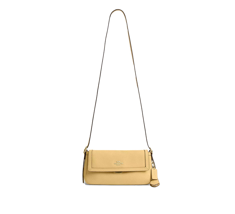 Coach Women's Etta Small Flap Shoulder Bag Gold/Soft Yellow
