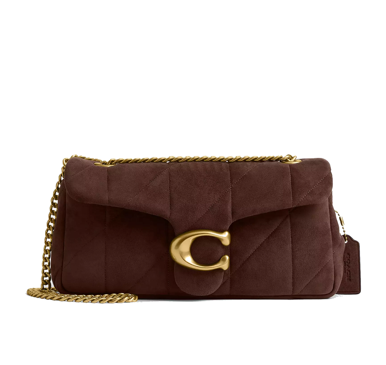 Coach Women's Tabby Shoulder Bag 26 With Quilting Brass/Dark Chocolate
